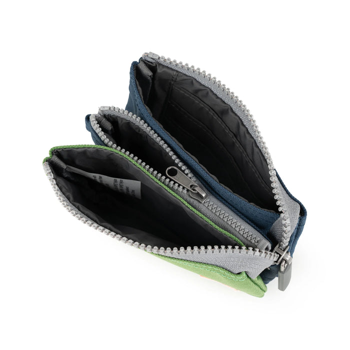 ROKA Carnaby Deep Blue/Foliage Recycled Canvas Wallet