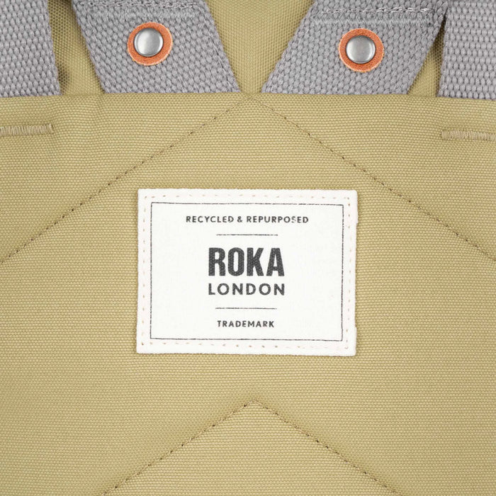 ROKA Bags Finchley A Khaki Recycled Canvas Small