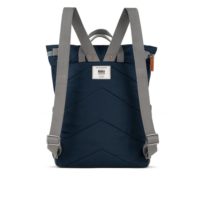 ROKA Bags Canfield Roll Top Backpack in Midnight Nylon Medium