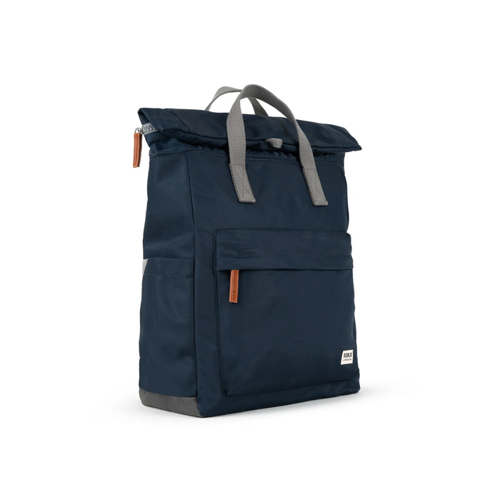 ROKA Bags Canfield Roll Top Backpack in Midnight Nylon Medium