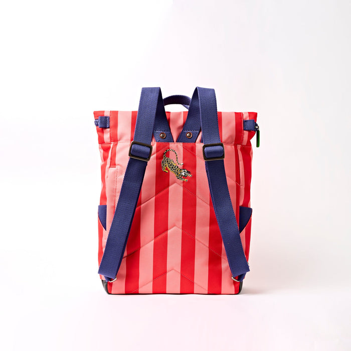 ROKA Bags Canfield Roll Top Backpack in Circus Print Nylon Small