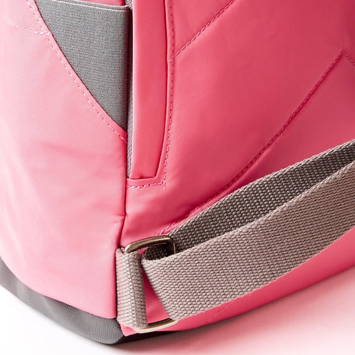 ROKA Bags Canfield Roll Top Backpack in Pink Lemonade Nylon Small