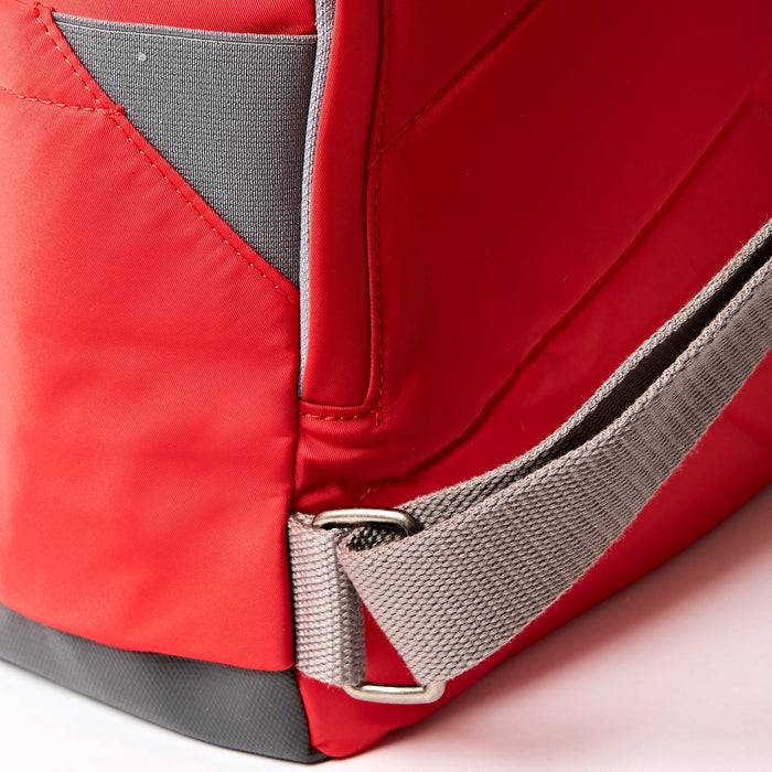 ROKA Bags Canfield Roll Top Backpack in Scarlet Nylon Medium