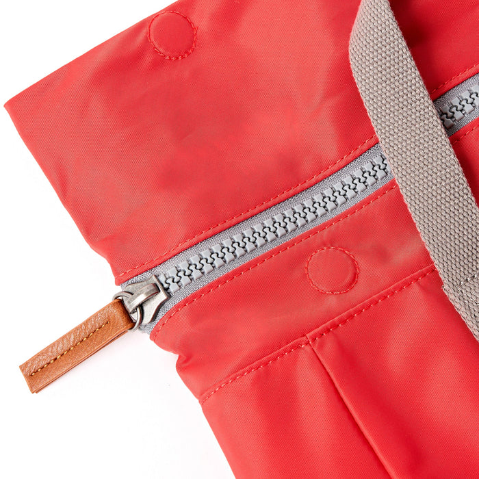 ROKA Bags Canfield Roll Top Backpack in Scarlet Nylon Medium