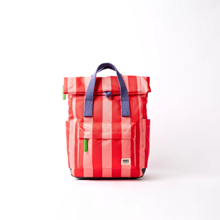 ROKA Bags Canfield Roll Top Backpack in Circus Print Nylon Small
