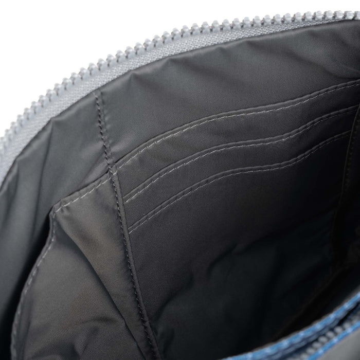 ROKA Carnaby Crossbody XL Medium Wash Denim Recycled Canvas Bag