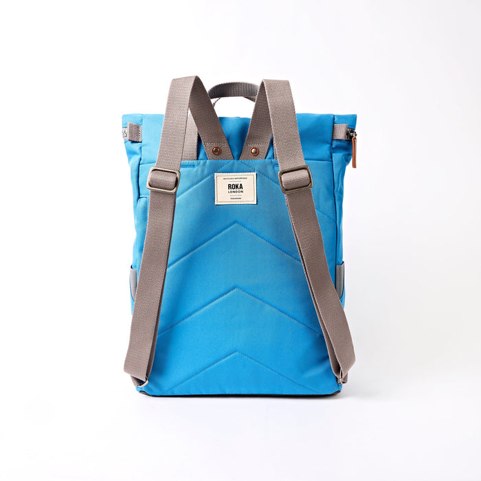 ROKA Finchley Backpack in Malibu Blue Canvas Medium