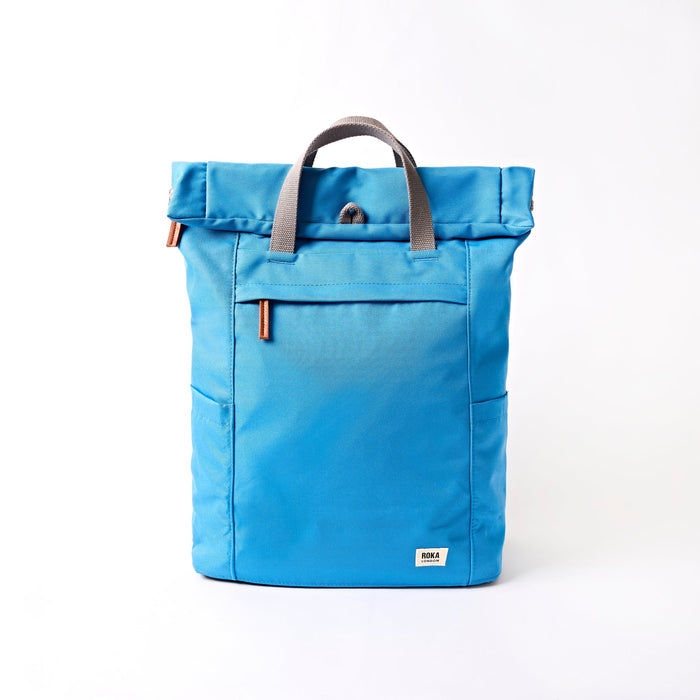 ROKA Finchley Backpack in Malibu Blue Canvas Medium