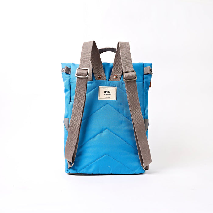 ROKA Finchley Backpack in Malibu Blue Canvas Medium