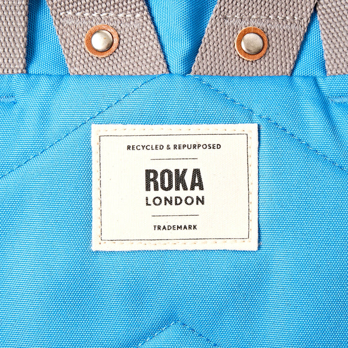 ROKA Finchley Backpack in Malibu Blue Canvas Medium