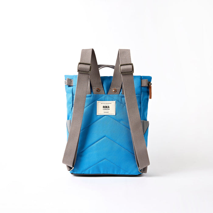 ROKA Finchley Backpack in Malibu Blue Canvas Medium