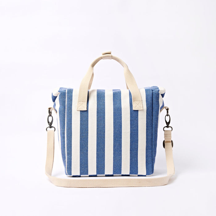 ROKA Hampstead Lunch Bag in Denim Stripe Cotton Canvas