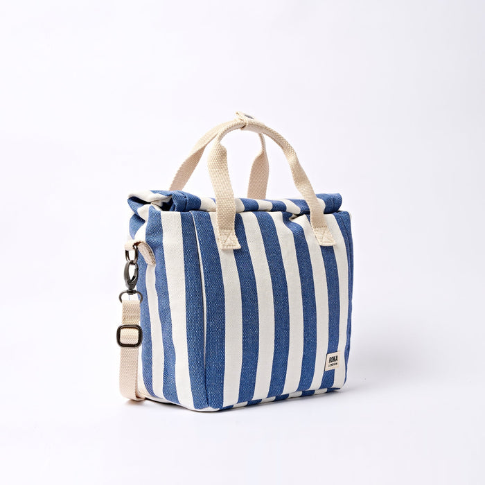 ROKA Hampstead Lunch Bag in Denim Stripe Cotton Canvas
