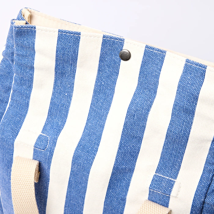 ROKA Hampstead Lunch Bag in Denim Stripe Cotton Canvas
