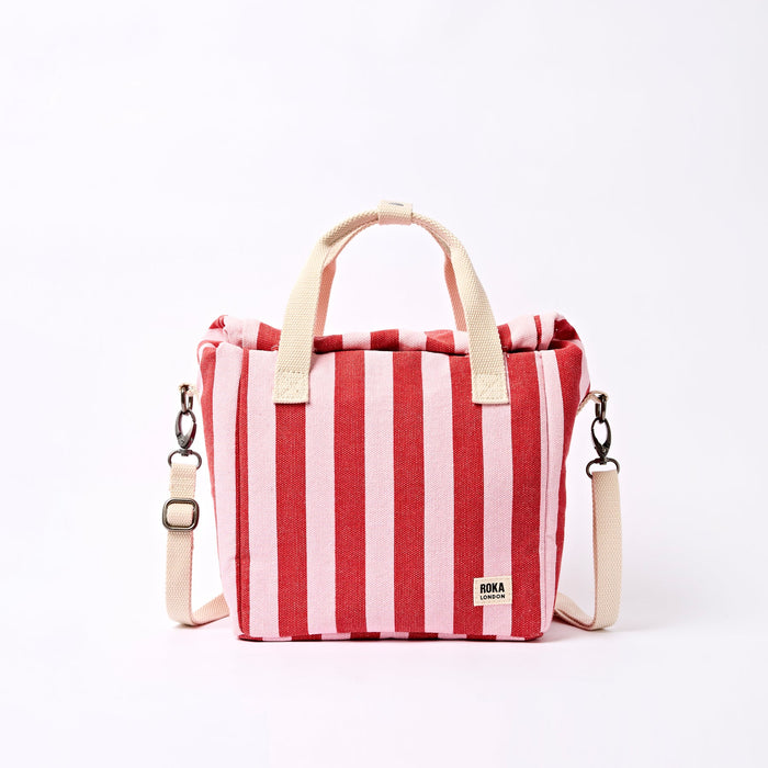 ROKA Hampstead Lunch Bag in Strawberry Stripe Cotton Canvas