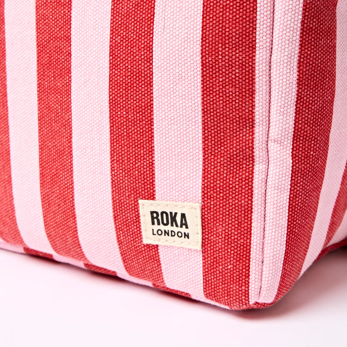 ROKA Hampstead Lunch Bag in Strawberry Stripe Cotton Canvas