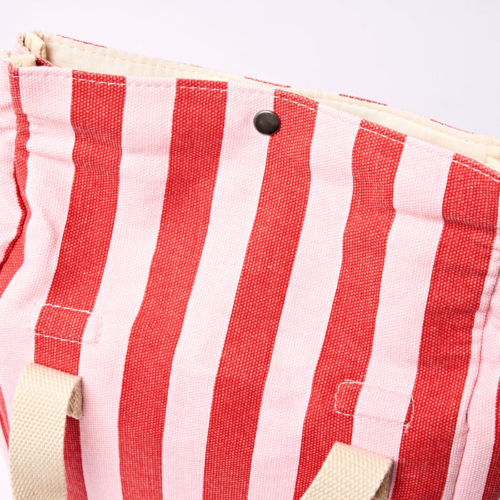 ROKA Hampstead Lunch Bag in Strawberry Stripe Cotton Canvas