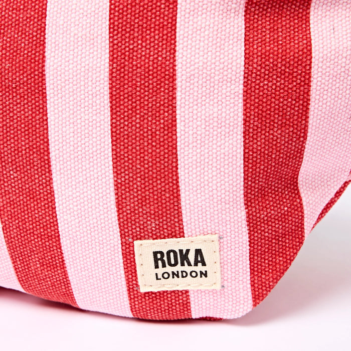 ROKA Mill Hill Crossbody Bag in Strawberry Stripe Cotton Canvas Small
