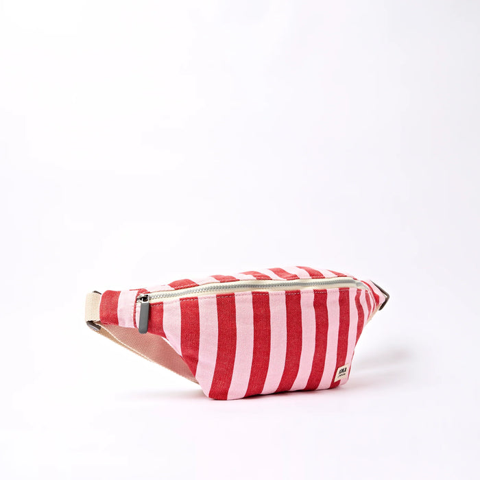 ROKA Mill Hill Crossbody Bag in Strawberry Stripe Cotton Canvas Small
