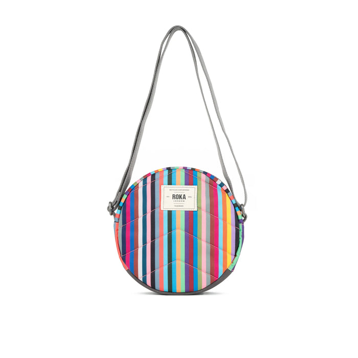 ROKA Paddington B Multi Stripe Recycled Canvas Medium Bag
