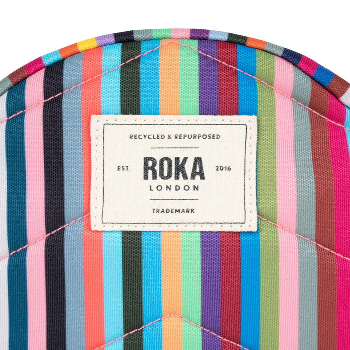 ROKA Paddington B Multi Stripe Recycled Canvas Medium Bag