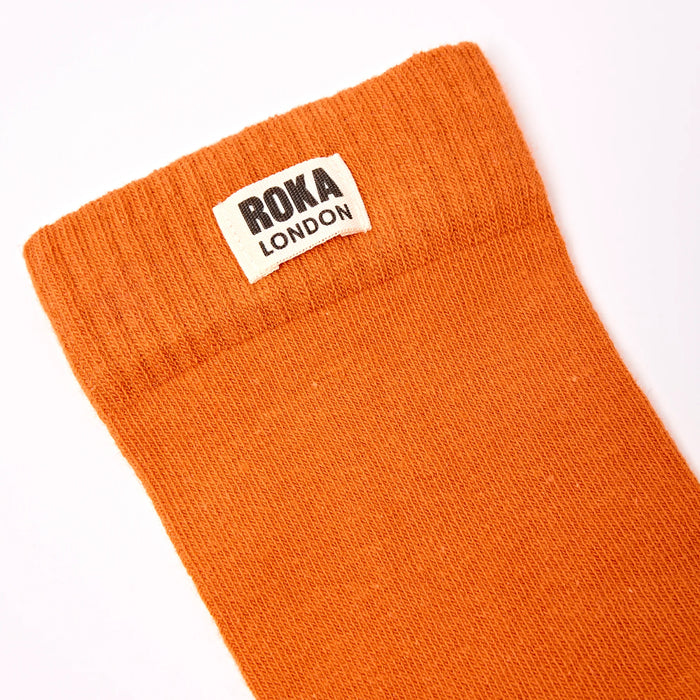 ROKA Wimbledon Crew Socks in Burnt Orange