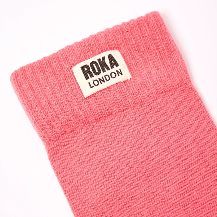ROKA Wimbledon Crew Socks in Coral