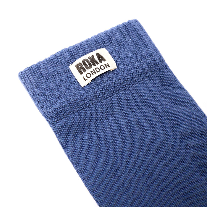 ROKA Wimbledon Crew Socks in Coastal Blue