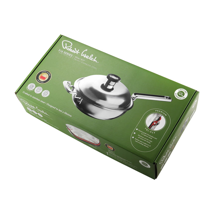 Robert Welch Wok With Lid 22cm