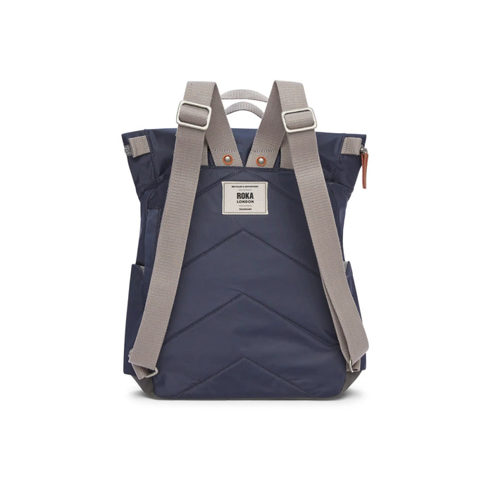 ROKA Bags Canfield Roll Top Backpack in Midnight Nylon Medium