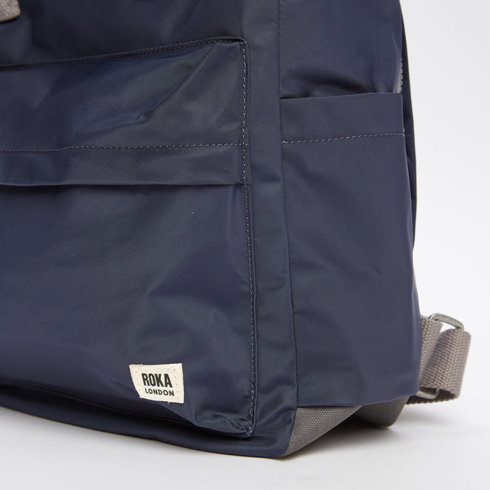 ROKA Bags Canfield Roll Top Backpack in Midnight Nylon Medium