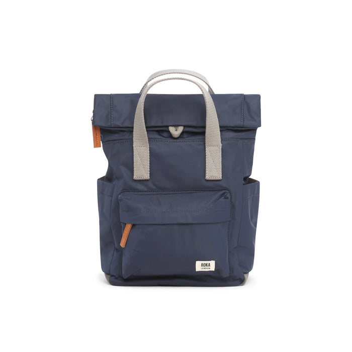 ROKA Bags Canfield Roll Top Backpack in Midnight Nylon Medium