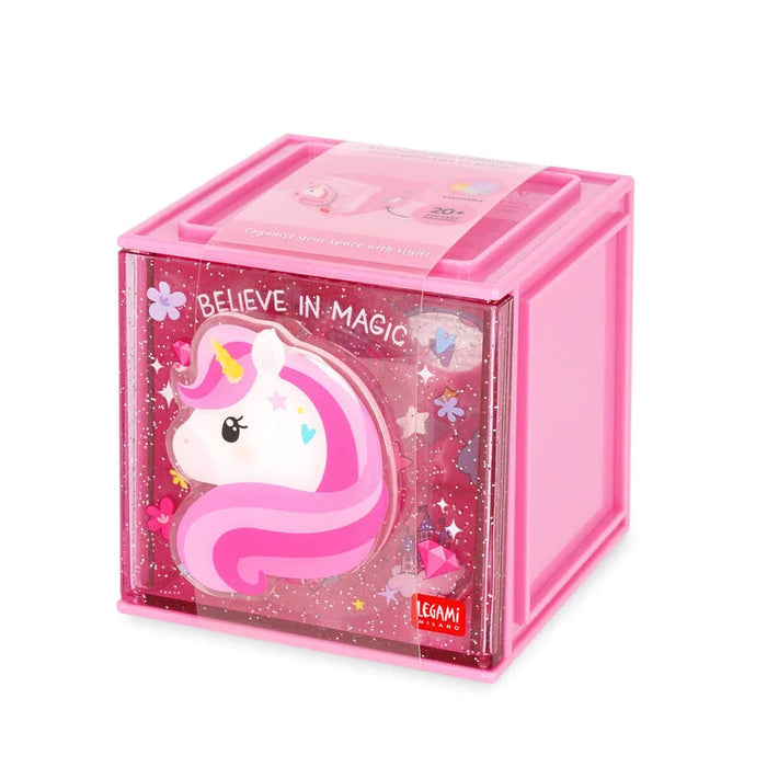 Legami Stackable Desk Storage Box - Unicorn