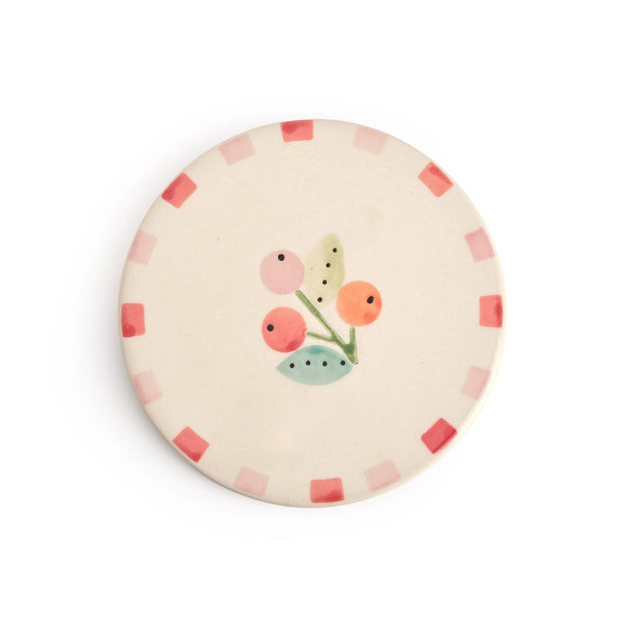 Belly Button Mabel Sprig Stoneware Coaster