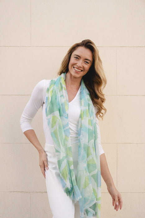 Park Lane Scarf - Aqua