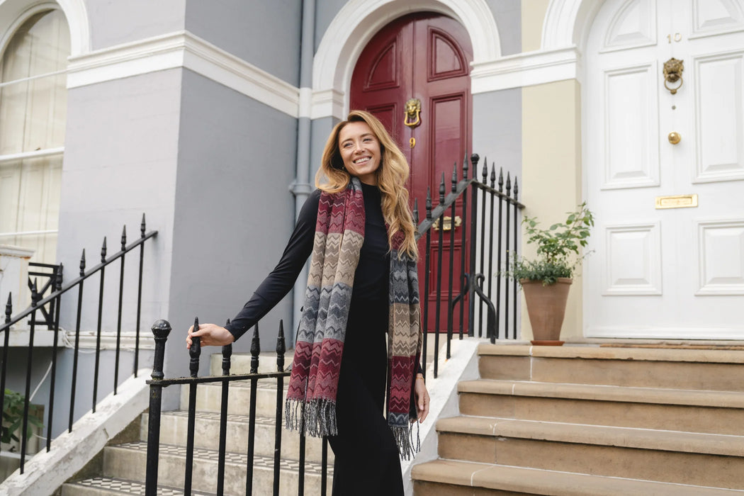Park Lane Scarf In Red Mahogany
