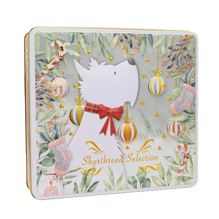 Scottie Dog Tin Filled with Shortbread Biscuits