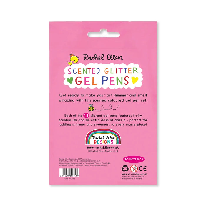 Rachel Ellen Scented Glitter Gel Pens - Unicorn & Rainbow
