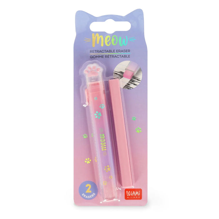 Retractable Eraser with Refill - Meow