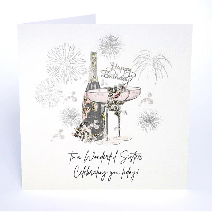 Five Dollar Shake 'Wonderful Sister Celebrating You Today!' Birthday Card