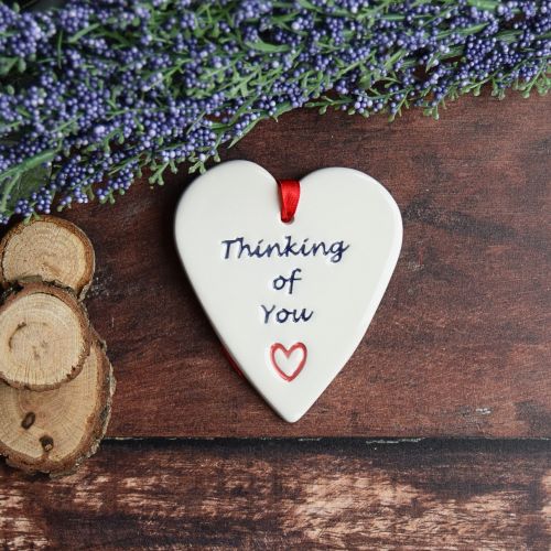 Broadlands Pottery Ceramic Heart - Thinking of You