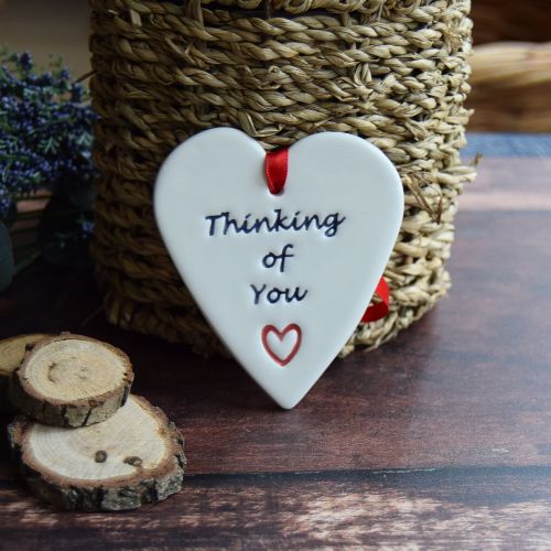 Broadlands Pottery Ceramic Heart - Thinking of You