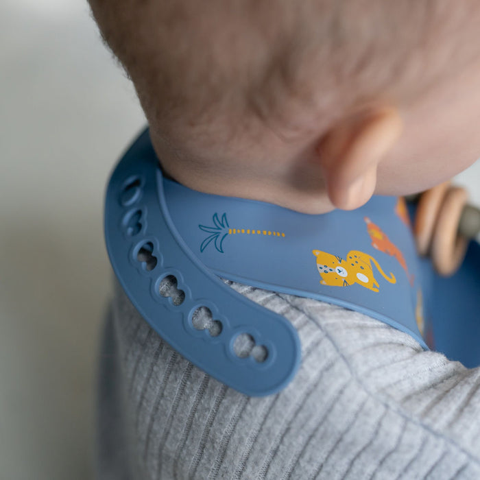 Ziggle Catch It Silicone Bib Tiger and Leopard