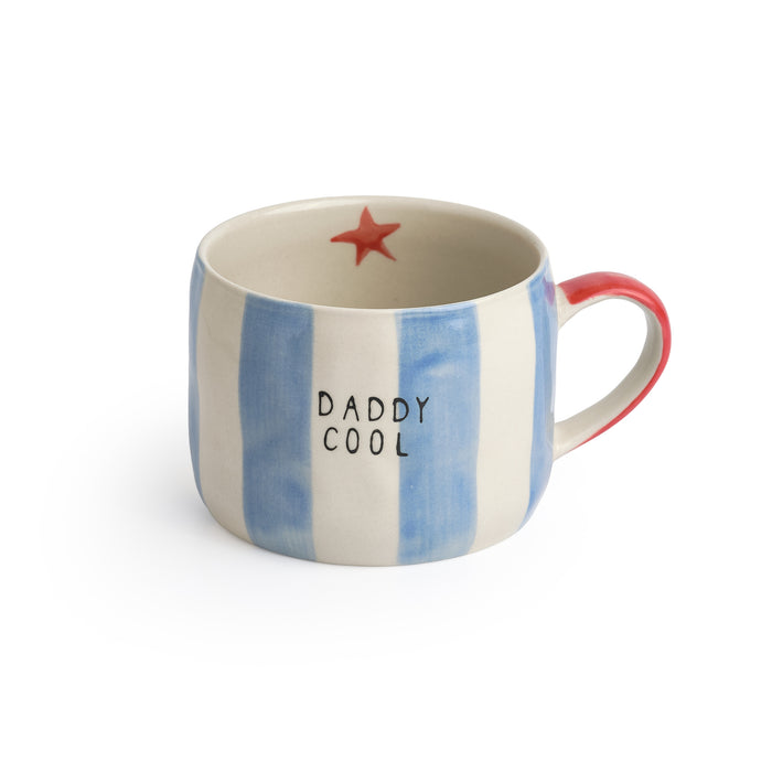 Belly Button Daddy Cool Stripe Stoneware Mug