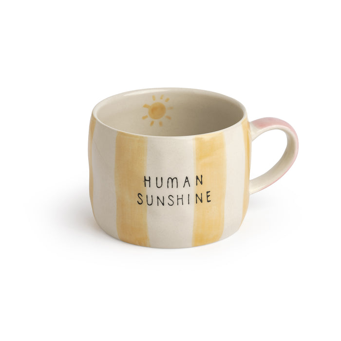 Belly Button Human Sunshine Stripe Stoneware Mug