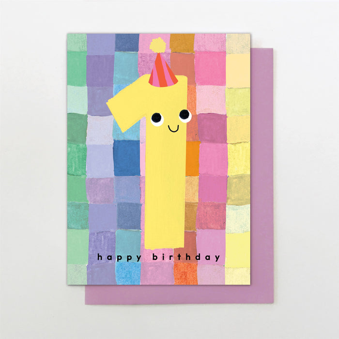 Stop the Clock Age 1 Girl Birthday Card
