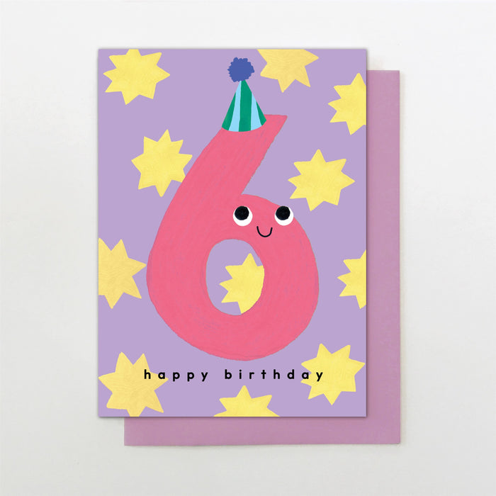 Stop the Clock Age 6 Girl Birthday Card