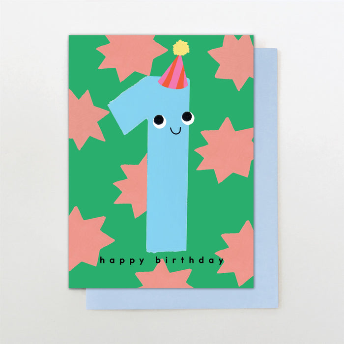 Stop the Clock Age 1 Boy Birthday Card