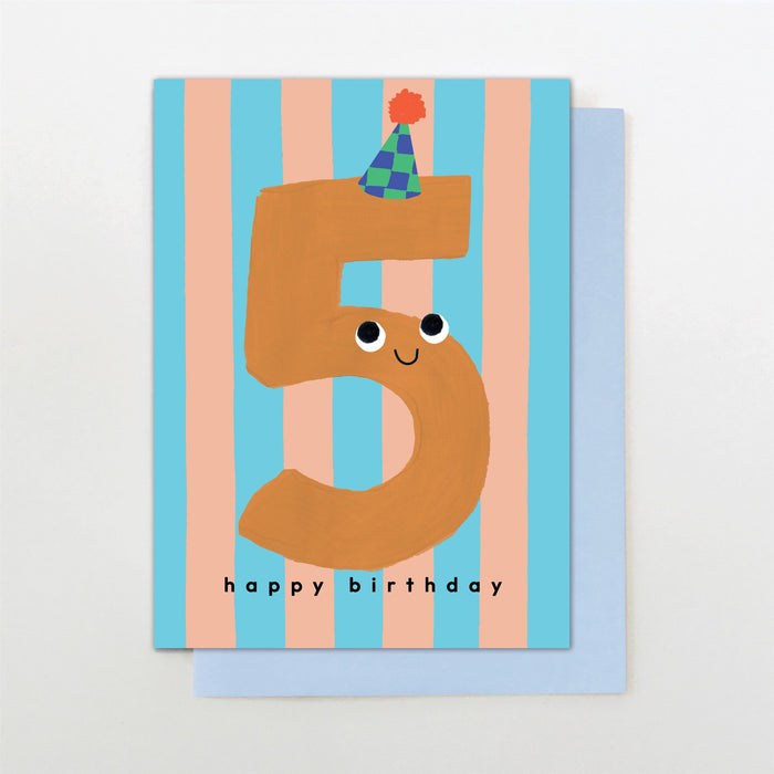 Stop the Clock Age 5 Boy Birthday Card
