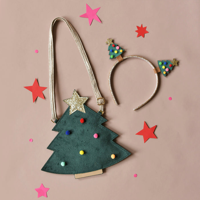 Rockahula Velvet Christmas Tree Headband